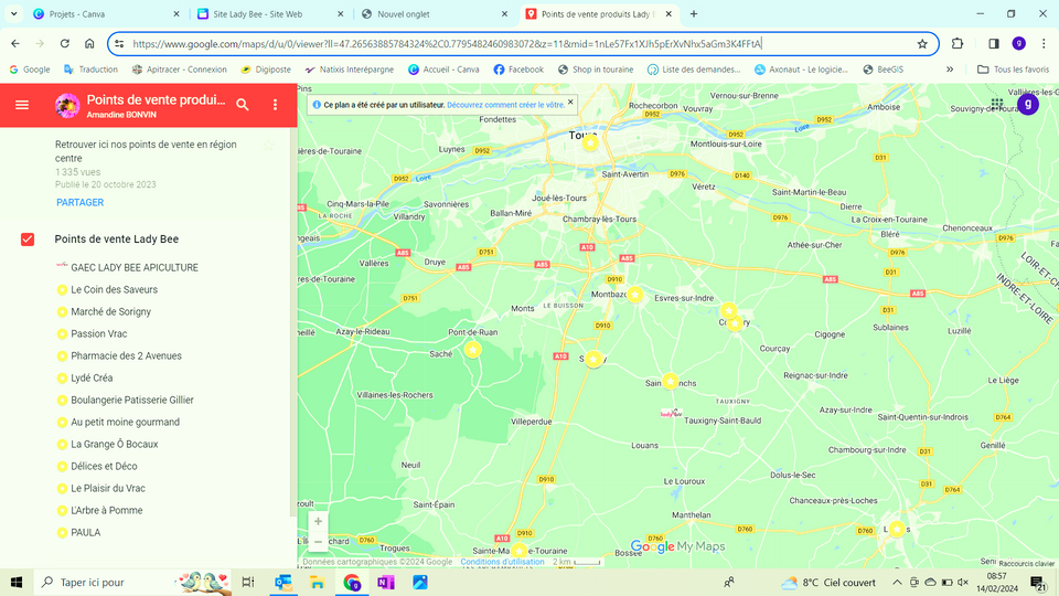 Carte interactive de nos points de vente